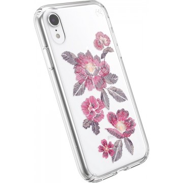 Speck Presidio Clear + Print Apple iPhone XR Embroideredfloral Fuchsia/Clear