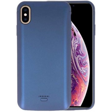 Blauw Smart Batterij Case voor iPhone XS Max 5000 mAh