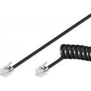Goobay 4m RJ-10 Cable netwerkkabel Zwart