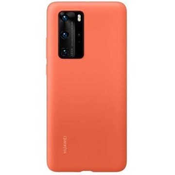 Huawei P40 Pro Silicon Protective Case - Coral Orange