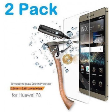 1 + 1 Gratis Huawei P8 glazen Screenprotector Tempered Glass  (0.3mm) - Ntech