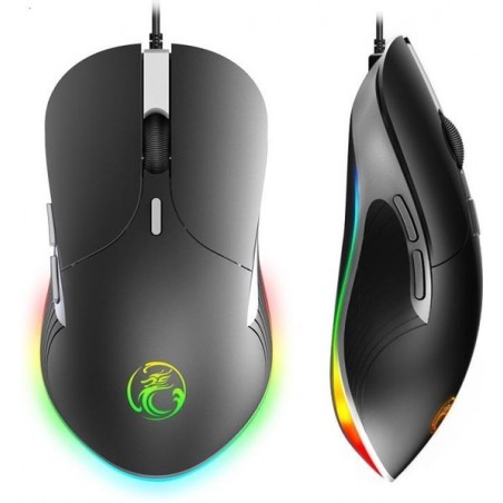 Let op type!! iMICE X6 bedrade muis 6-knop kleurrijke RGB-gaming muis (zwart)