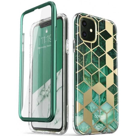 COSMO 360° Backcover Hoesje Met Screen Protector iPhone 11 - Prasio Green