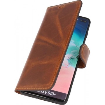 Wicked Narwal | MF Handmade Leer bookstyle / book case/ wallet case Hoesje Samsung Samsung Galaxy S10 Plus Bruin