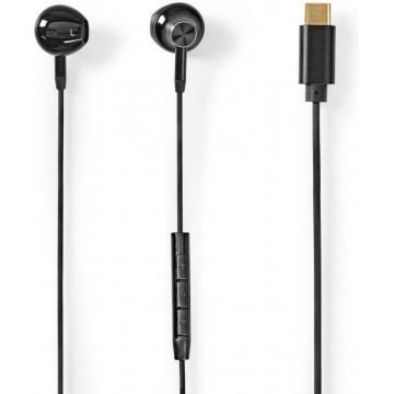 Nedis HPWD2071BK In-ear Headphones Usb-c™ 1.2 M Cable Voice Assistant Black