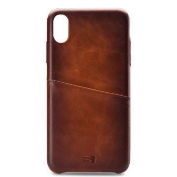 Senza Desire Leather Cover with Card Slot Apple iPhone Xs Max Burned Cognac