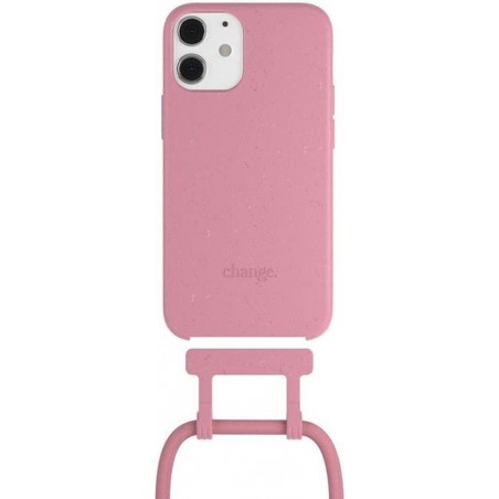 Change Case 2 in 1 Bio case - met afneembaar en verstelbaar nekkoord - voor iPhone 12 Mini - Coral Pink