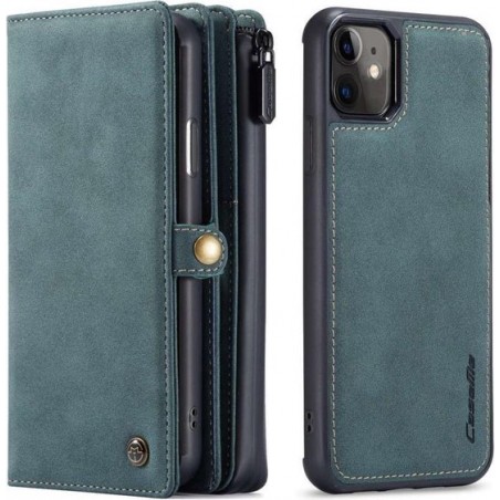 CaseMe Premium Wallet Case Hoesje iPhone 11 - Blauw