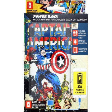 Marvel - Captain America powerbank (6.000 mAh)