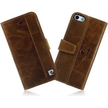 Pierre Cardin Echt Leer wallet boekcase hoesje voor iPhone 6 Plus / 6S Plus Bruin