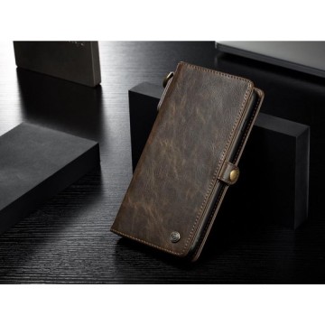 Leren Wallet + uitneembare Case - iPhone 7P/8P - Bruin - Caseme