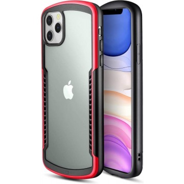 schokbestendig hoesje iPhone 11 - rood met Privacy Glas