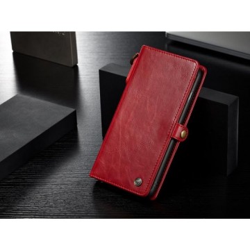Leren Wallet + uitneembare Case - iPhone 7P/8P - Rood - Caseme