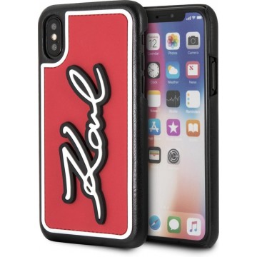 Karl Lagerfeld backcover voor Apple iPhone X-Xs - Red