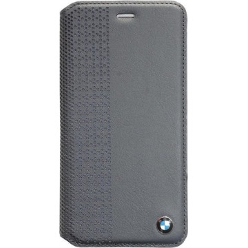 BMW - Signature Perforated Real Leather - Book Leather Case for Apple iPhone 6(S) Plus (5,5 inch) - Blue
