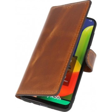 Wicked Narwal | MF Handmade Leer bookstyle / book case/ wallet case Hoesje Samsung Samsung Galaxy A50 Bruin