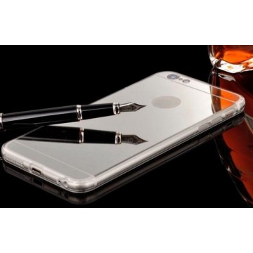 Apple Iphone 6Plus / 6SPlus Zilverkleurig spiegel backcover hoesje