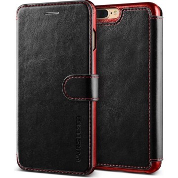 VRS Design Layered Dandy leather case Apple iPhone 7 Plus / 8 Plus - Black/Wine