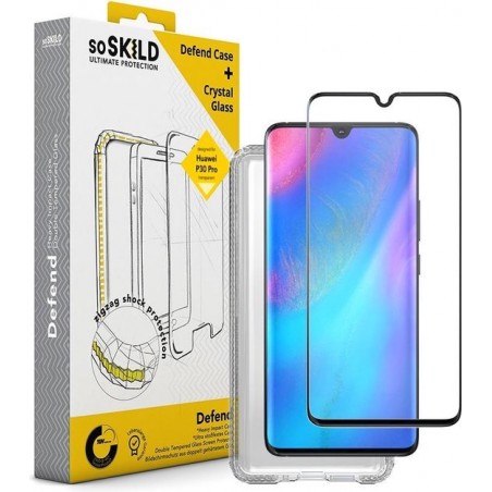 SoSkild Huawei P30 Pro Defend Heavy Impact Case Transparent and Tempered Glass