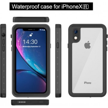 Waterproof cover iPhone Xr -  2M - Zwart/Transparant