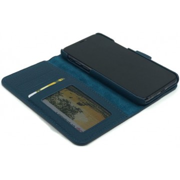 leder van extreem hoge kwaliteit Dutchic 2 in 1 Walletcase Samsung iPhone 11 Pro - Blauw