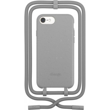 Change Case 2 in 1 Bio case - met afneembaar en verstelbaar nekkoord - voor iPhone SE - Cool Grey