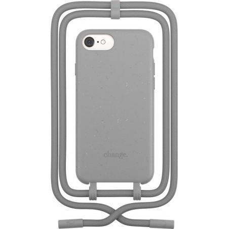 Change Case 2 in 1 Bio case - met afneembaar en verstelbaar nekkoord - voor iPhone SE - Cool Grey