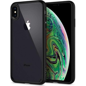 Hoesje Apple iPhone Xs Max - Spigen Ultra Hybrid Case - Mat/Zwart
