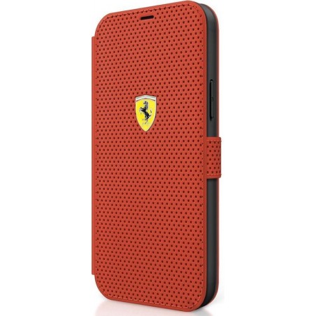 iPhone 12/12 Pro Bookcase hoesje - Ferrari - Effen Rood - Kunstleer