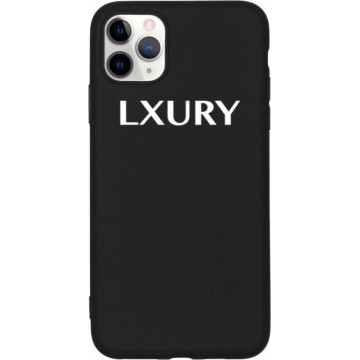 Apple iPhone 11 Pro Max Hoesje van LXURY - Siliconen Backcover - Zwart - Gel Case