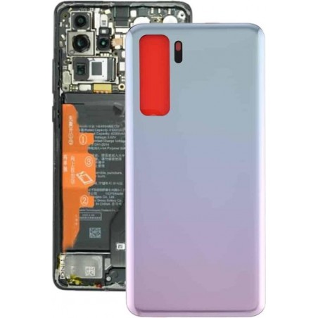 Batterij Back Cover voor Huawei P40 Lite 5G / Nova 7 SE (zilver)