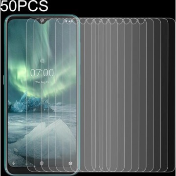 Let op type!! 50 stuks voor Nokia 7 2 2.5 D niet-volledig scherm gehard glas film