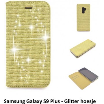 Samsung Galaxy S9+ Pasjeshouder Goud Booktype hoesje - Magneetsluiting (G965)