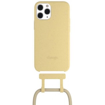 Change Case 2 in 1 Bio case - met afneembaar en verstelbaar nekkoord - voor iPhone 12 Pro Max  - Citrus Yellow
