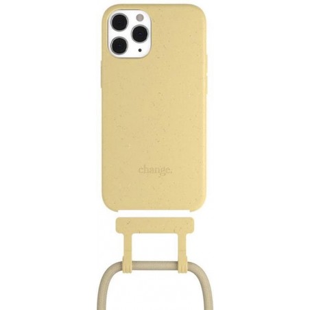 Change Case 2 in 1 Bio case - met afneembaar en verstelbaar nekkoord - voor iPhone 12 Pro Max  - Citrus Yellow