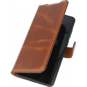 Wicked Narwal | MF Handmade Leer bookstyle / book case/ wallet case Hoesje voor Samsung Samsung Galaxy S20 Plus Bruin