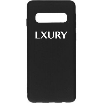 Samsung Galaxy S10 Hoesje van LXURY - Siliconen Backcover - Zwart - Gel Case - Soft Case