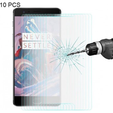 Let op type!! ENKAY 10 stuks OnePlus 3/3T 0 26 mm 9H oppervlaktehardheid 2.5D explosieveilige gehard glas scherm Film