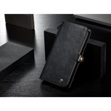 Leren Wallet + uitneembare Case - iPhone 7P/8P - Zwart - Caseme