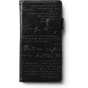 Zenus hoesje voor Sony Xperia Z3 Lettering Diary - Black