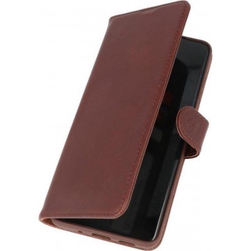 RV Genuinte leather (volledig leer) Boekmodel Samsung Galaxy S20 PLUS - MOCCA