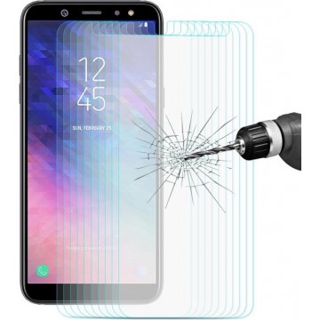 10 STKS ENKAY Hoed-prins 0.26mm 9H 2.5D Gehard Glas voor Galaxy A6 (2018)