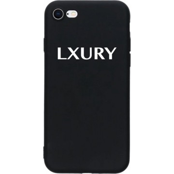 Apple iPhone SE (2020) / 8 / 7 Hoesje van LXURY - Iphone Hoesje - Siliconen Backcover - Zwart - Gel Case - Soft Case
