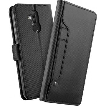 Huawei Mate 20 Lite Wallet Mirror Case - Zwart