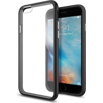 Hoesje Apple iPhone 6/6s - Spigen Ultra Hybrid Case - Zwart