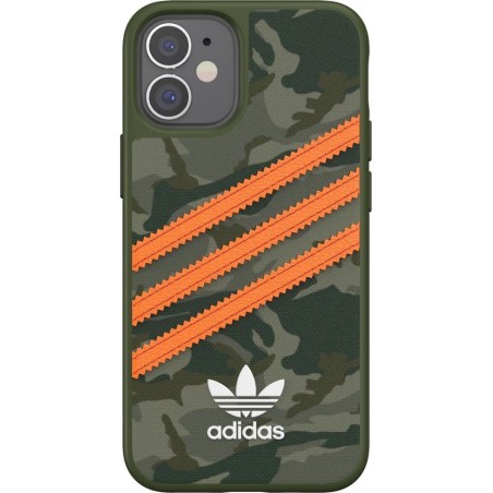 Adidas Originals Samba Backcover iPhone 12 Mini hoesje - Camo Groen / Oranje