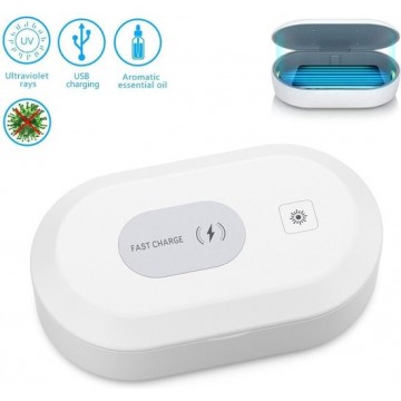 CASEME UV Box Cleaner + Draadloze lader voor smartphones - universeel - wit