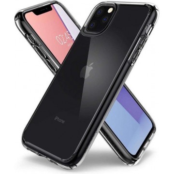 Hoesje Apple iPhone 11 Pro Max - Spigen Ultra Hybrid Case - Transparant/Doorzichtig