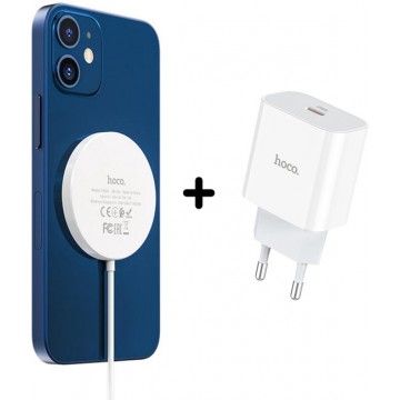 MagSafe Oplader + USB C Adapter iPhone 12 - MagSafe iPhone 12 Mini/Pro/Pro Max - Draadloze Oplader - iPhone 12 Lader