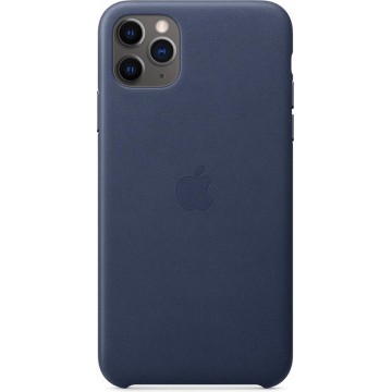 Apple Leren Hoesje voor iPhone 11 Pro Max - Blauw